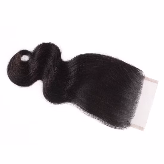 Qualité libre partie brésilienne vierge cheveux humains 13 * 4 dentelle fermeture frontale