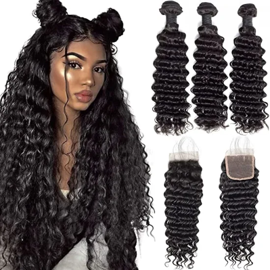 Vente en gros Angelbella Cuticle Aligned Virgin Hair Bundles Virgin Hair Vendor Deep Wave Bundle 8inch Vietnamien Raw Human Hair Bundles