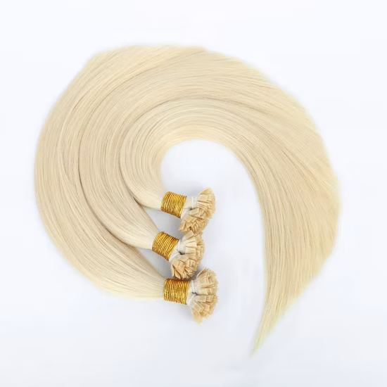 Extensions de cheveux à pointe plate d'extension humaine à double cuticule dessinée de qualité supérieure